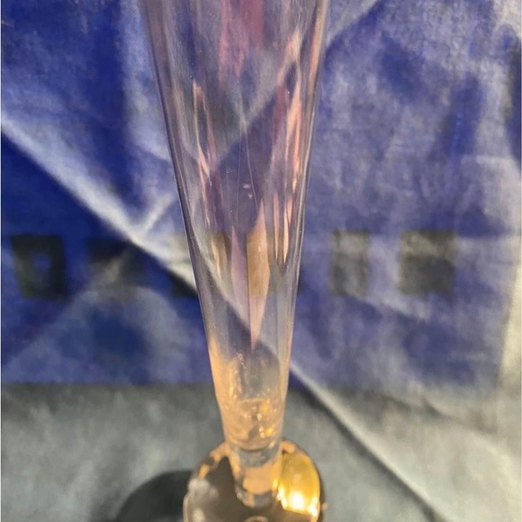 Atlantis Azores Crystal Bud Vase Portugal hand blown and cut with sticker - Picture 3 of 7